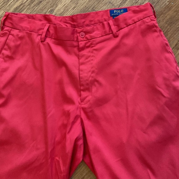 Polo by Ralph Lauren Men's Vibrant Red Flat Front Shorts - Picture 1 of 7